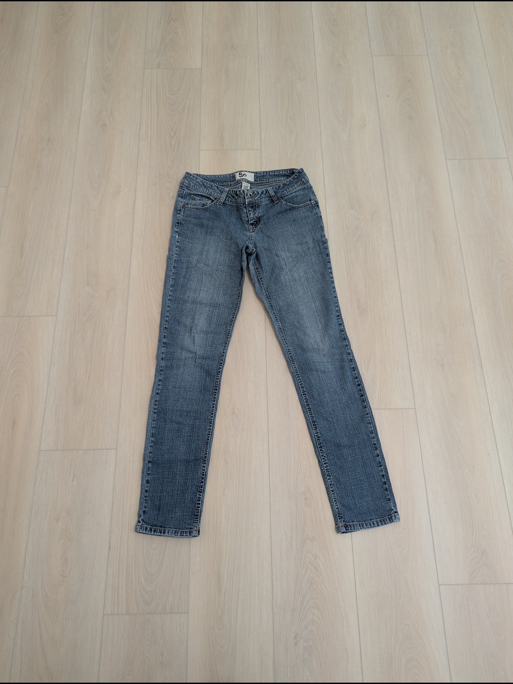 SO 99% Cotton Women's Jeans in Faded Blue